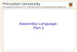 Assembly Language: Part 2 · 2017-11-06 · Agenda Flattened C code Control flow with signed integers Control flow with unsigned integers Assembly Language: Defining global data Arrays