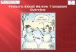 Pediatric Blood/Marrow Transplant Overview...Pediatric Blood/Marrow Transplant Overview In Vitro T-cell depletion Sheep RBC Rosettes Mab + Complement Immunotoxin linked to Anti …