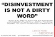 IS NOT A DIRTY - CADTH.ca · “DISINVESTMENT IS NOT A DIRTY WORD” – NEW ZEALAND HEALTH POLICY ADVISORY COMMITTEE ON TECHNOLOGY (HealthPACT) Dr Jessica Otte, CCFP @LessIsMoreMed