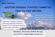 Western Regional Strategy Committee Face-to-face meeting...November 12 & 13, 2013 Tuesday 1:30 PM - 5:30 PM Wednesday 8 AM - Noon BLM State O˜ce Salt Lake City, UT November 12 & 13,