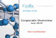 CytRx (CYTR) Corporate Presentation › ... › 2019 › 07 › ...July-2019-Non-Conf.pdf1b/2 studies in combination with immunotherapy in pancreatic cancer, head and neck cancer,