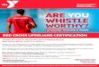 RED CROSS LIFEGUARD CERTIFICATION · 2020-01-02 · RED CROSS LIFEGUARD CERTIFICATION YMCA MISSION: To put Christian principles into practice through programs that build healthy spirit,