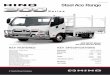 Steel Ace Range - Hino Australia€¦ · Image may not represent final vehicle specification. Optional toolbox shown on image not included. Steel Ace Range Cab Equipment, (47.3 kgm/1,400