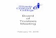 Board of Trustees Meeting - Illinois Central Collegeicc.edu › about-icc › files › ICC-Board-of-Trustees-Media... · 2019-03-01 · Illinois Central College Regular Meeting of