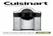 Cuisinart Pulp Control Citrus Juicer - CCJ-500fantes.net/manuals/cuisinart-ccj-500-juicer-manual.pdfAlways unplug your Cuisinart™ Citrus Juicer from the electrical outlet before