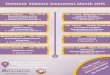 Domestic Violence Awareness Month Calendar …...Tabling: Mondays 10am-12pm, Thursdays 11am-1pm @ Various Campus Locations Tuesday, October 6 Domestic Violence and the RestrainingnOrder