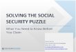 SOLVING THE SOCIAL SECURITY PUZZLE · Delayed Retirement Credits •For every month beyond your full retirement age that you wait to claim, you will get 2/3% more! If you were born