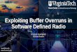 Exploiting Buffer Overruns in Software Defined Radio · 2018-09-12 · Software Defined Radio FPGA Demod Host RF Hardware Radio ASIC Software implementation possibly vulnerable to
