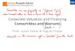 Corporate Valuation and Financing...H. Pirotte 3Remember the binomial model for bond prices… u 'eV t 1.492.670 1 u d.462 1.492 0.670 1 1.05 .67 u d r d p f Original Data Market Value
