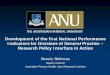 Development of the first National Performance Indicators ... Development of the first National Performance
