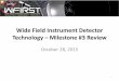 Wide Field Instrument Detector Technology – Milestone #3 ......Pixels Summary • 1400nm illumination (monochromator) • 100K, 1.0V bias • Median signal = ~8000 electrons •