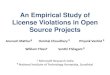 An Empirical Study of License Violation in Open Source ...€¦ · An Empirical Study of License Violations in Open Source Projects Arunesh Mathur¶ ¶Harshal Choudhary ¶ Priyank