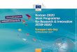 Transport Info Day - Education.gouv.fr · Main features Budget 2018: EUR 298.6 mio – EUR 945 mio in 2018-2020 3 calls for proposals and 21 topics in 2018: 1. Mobility for Growth