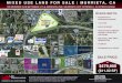 MIXED USE LAND FOR SALE | MURRIETA, CA · 2016-07-11 · MIXED USE LAND FOR SALE | MURRIETA, CA ON MONROE AVE ETEEN I-15 & MADISON AVE, MURRIETA HOT SPRINGS I-15 INTERCHANGE MIKE