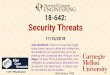 Security Threats - Carnegie Mellon Universitykoopman/lectures/ece642/37...as you accepted the Terms and Conditions on your TV, your concerns would be best directed to the retailer