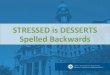 STRESSED is DESSERTS Spelled Backwards - County ... STRESSED is DESSERTS Spelled Backwards. Objectives 1. Define Stress and Occupational Stress 2. Learn the Importance of Healthy Stress
