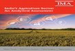 India’s Agriculture Sector: An Analytical Assessment...THE AGRICULTURE SECTOR IN INDIA Other Highlights • Farmers’ access to credit from the formal banking system grew 5-fold
