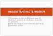 UNDERSTANDING TERRORISMAPHRDI/2018/5_May... · Any verbal written or electronic material that can be legally acquired — proviòq information for intentions & capabilities Radio
