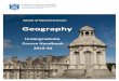Undergraduate Course Handbook - Trinity College …...Welcome from the Head of Geography Geography matters! In contemporary society it is clear that geographical knowledge and experience