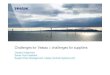 Challenges for Vestas = challenges for suppliers Hedemann...• Main project sub streams ￚ Supply Chain Agility concepts and awareness ￚ Forecasting, planning and transport processes,