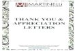 Appreciation letters - Martinelli Investigations, Inc. · THANK YOU & APPRECIATION LETTERS OFFICE-:770-337-3999 FAX: 770-236-8220 TOLL FREE: 877-585-0999 Mailing Address: 2350 Potomac