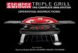 OPERATING INSTRUCTIONS - Ziegler and Brown TRIPLE... barbeque. â€¢ The barbeque must be positioned such