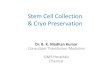 stem cell collection and cryo preservation · Haplo Identical Transplant The advantages of Haploidentical SCT are that nearly all patients have an immediately available donor and