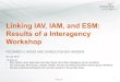 Linking IAV, IAM, and ESM: Results of a Interagency …...1 Linking IAV, IAM, and ESM: Results of a Interagency Workshop RICHARD H. MOSS AND KAREN FISHER-VANDEN 25 July 2016 *Thanks