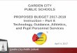 GARDEN CITY PUBLIC SCHOOLS PROPOSED BUDGET 2017-2018 … · 2017-04-05 · •Continue to promote career awareness (including STEM/STEAM careers) •Continue to seek opportunities