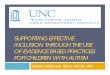 SUPPORTING EFFECTIVE INCLUSION THROUGH …inclusioninstitute.fpg.unc.edu/sites/inclusioninstitute...Objectives Describe how the characteristics of children with ASD impact and may
