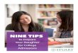 NINE TIPS - Stuart Country Day School Princeton, NJ ......Whether it is assisting her in preparing for her college admissions application or ensuring she has the confidence and the