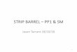 STRIP BARREL â€“ PP1 & SM â€¢ PP1 end fixed (& sealed) to in-fill section of Bulkhead plate â€¢ PP1