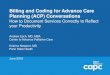 Billing and Coding for Advance Care Planning (ACP ......Billing Series: Upcoming CAPC events and Resources Upcoming Webinar: – Demystifying RVUs (Part of the CAPC Billing Series)
