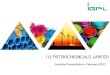 I G Petrochemicals Ltd | - Investor Presentation February 2017 file/IGPL... · 2017-02-16 · Consistent Improvement in Operating Performance 4 Rs. In Crs 113 118 80 FY15 FY16 9M