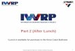Part 2 (After Lunch) - IWRP...Statement A: Approved for Public Release. Distribution is unlimited (22 February 2019). 1 Part 2 (After Lunch) *Lunch is available for purchase in the