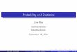 Jane Bae - Stanford Universitylanhuong/refresher/notes/prob... · 2015-05-31 · Overview 1 Probability Concepts Probability Space Combinatorics Random Variables and Distributions
