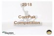2018 CorrPak Competition...2018 CorrPak Competition Kevin Koelsch Dynamic Dies, Inc. Your CorrPak Judges Structure Rick Putch National Steel Rule Gary Cooke Stafford Cutting Dies,