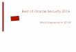 DOAG BEST OF 2016 - Red-Database-Security · Database Vulnerabilities and CPU Patch situation is getting better but Oracle 12c offers a large, new playground (=tons of new features)