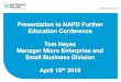 Presentation to NAPD Further Education Conference Tom ... tom hayes_enterprise ireland.pdfPresentation to NAPD Further Education Conference ... Fastest growing economy in Europe •