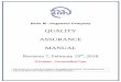 QUALITY ASSURANCE MANUALQUALITY ASSURANCE MANUAL Revision 7, February 19th, 2018 If Printed - Uncontrolled Copy This manual was re-written for Transition to the ISO9001:2015 Standard