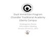 Dual Immersion Program Chandler Traditional Academy ... · Chandler Traditional Academy Liberty Campus Kindergarten Parent Information Meeting January 20 and 21, 2015 ... language