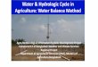 Water & Hydrologic Cycle in Agriculture: Water …2020/02/16  · Agro-Meteorological Information Systems Development Project Component-C of Bangladesh Weather and Climate Services