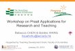 Workshop on Praat Applications for Research and Teachingrepository.lib.ied.edu.hk/pubdata/ir/link/pub/16159.pdf · 2015-01-22 · Four acoustic properties of plosives •Duration
