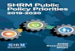 SHRM Public Policy Priorities · employers to access authorized top global talent and creates efficiencies while protecting workers. #WeAreWork 7. Workplace Health Care ISSUE Currently,