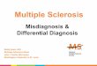Misdiagnosis & Differential Diagnosis - National Multiple Sclerosis Society€¦ · Multiple Sclerosis Misdiagnosis & Differential Diagnosis Emily Evans, MD Multiple Sclerosis Fellow