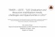 TIMOR –LESTE “LDC Graduation and Resources mobilization ... · • Public investment seen from 2007 to 2016 through the frontloading fiscal policy has driven growth in the non‐oil