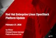 Red Hat Enterprise Linux OpenStack Platform Update · Cisco UCS, Dell, Intel, HP, Fujitsu, SeaMicro, and Open CloudServer Supported partner service integration Cisco Nexus 1000v (networking)