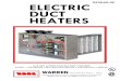 CATALOG 06 ELECTRIC DUCT HEATERS Product/Warren Electric Duct...CATALOG 06 ELECTRIC DUCT HEATERS UL & CSA LISTED ELECTRIC DUCT HEATERS STOCK- LINE SERIES • QUICKSILVER SERIES •
