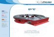 FT...4 FT C0133 - 042015 TECHNICAL DESCRIPTION • Sizes: FT 320-450-590-850-1350 iron alloy housing,painted red RAL3000 • Stops: 16,24,30,36 The FT ring tables utilize an internal