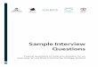 Sample Interview Questions · Sample Interview Questions . Los Rios Community College District 1919 Spanos Court Sacramento, CA 95825 (916) 568-3021 . This compilation is updated